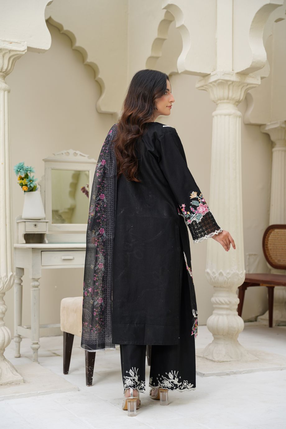 Best Selling - 3 PC Embroidered Flowered Suit