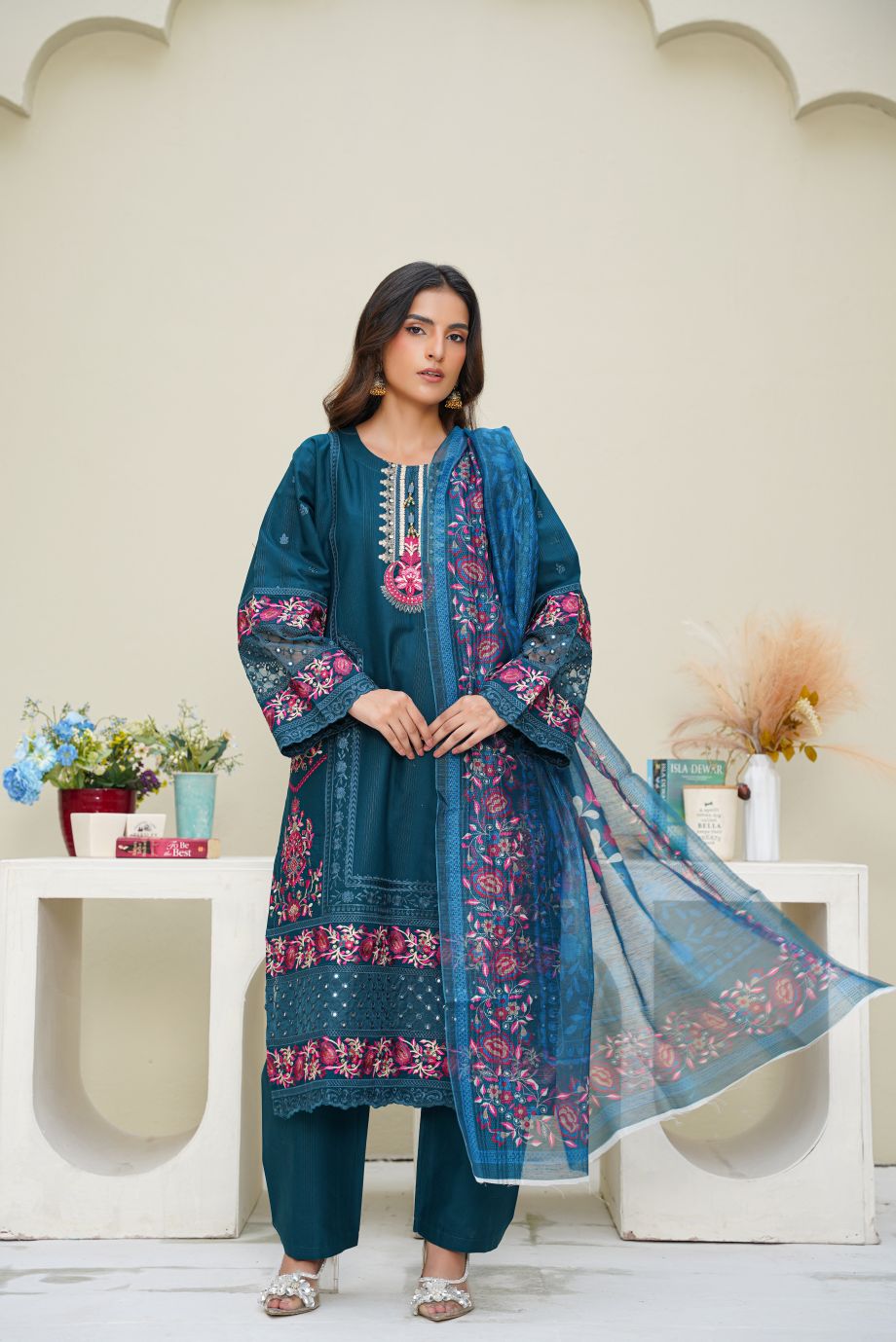 Best Selling - 3 PC Embroidered Suit