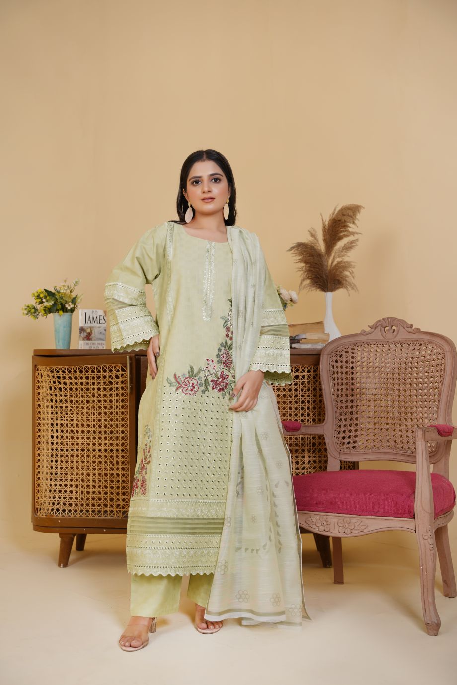 Best Selling - 3 PC Embroidered Suit