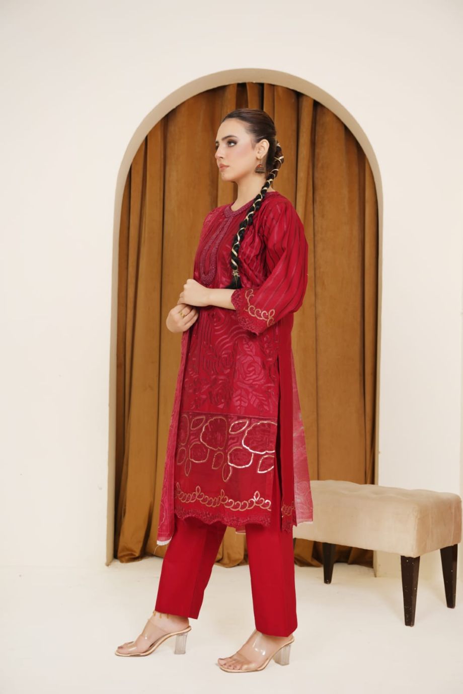 Best Selling - 3 PC Embroidered Suit