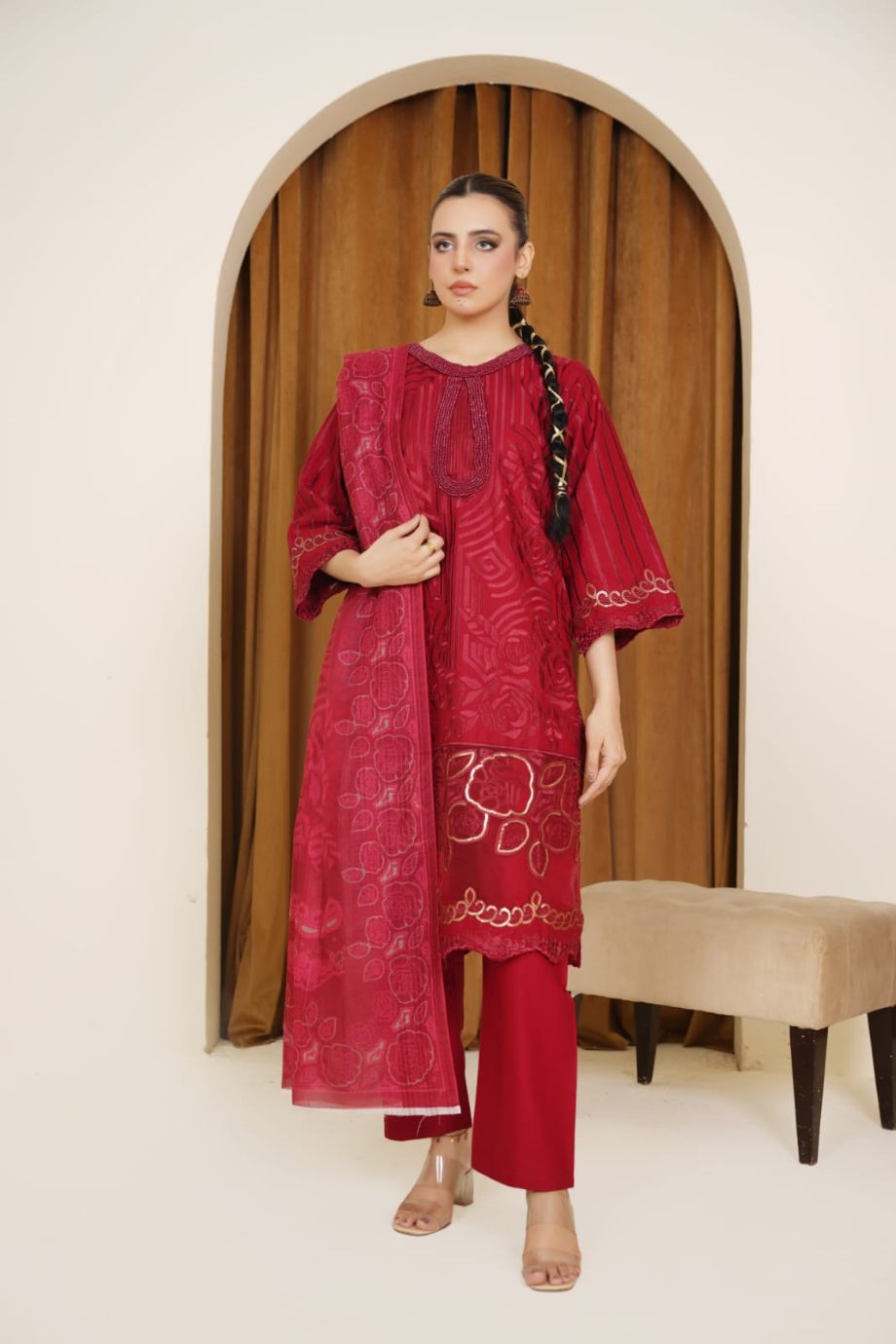Best Selling - 3 PC Embroidered Suit