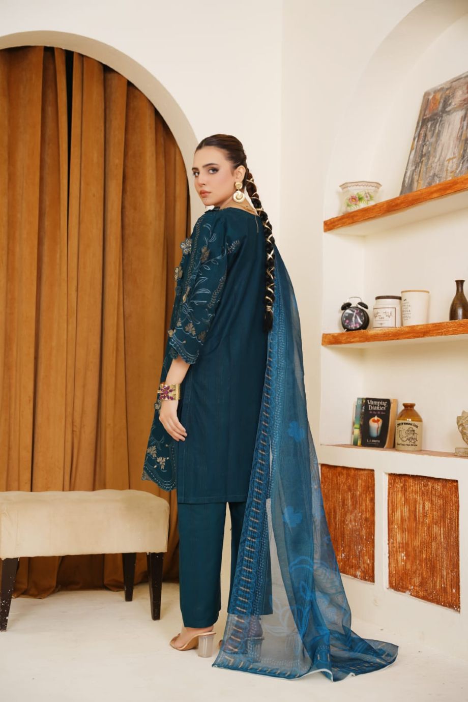 Best Selling - 3 PC Embroidered 3D Design Suit