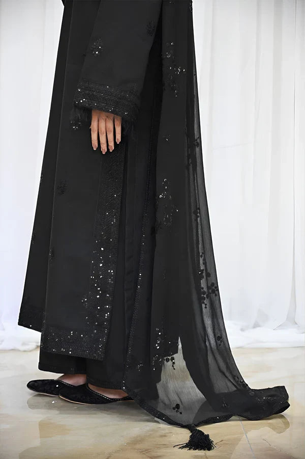 The Heritage Black 3PC Embroidered