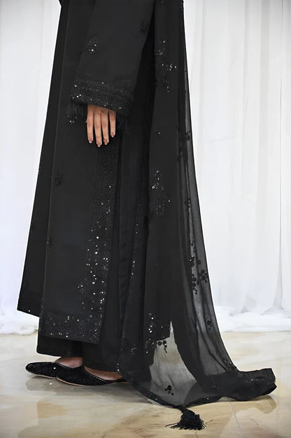 The Heritage Black 3PC Embroidered