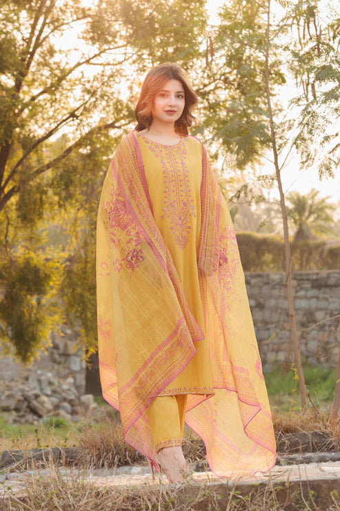 WANYA Embroidered 3PC Lawn Dress