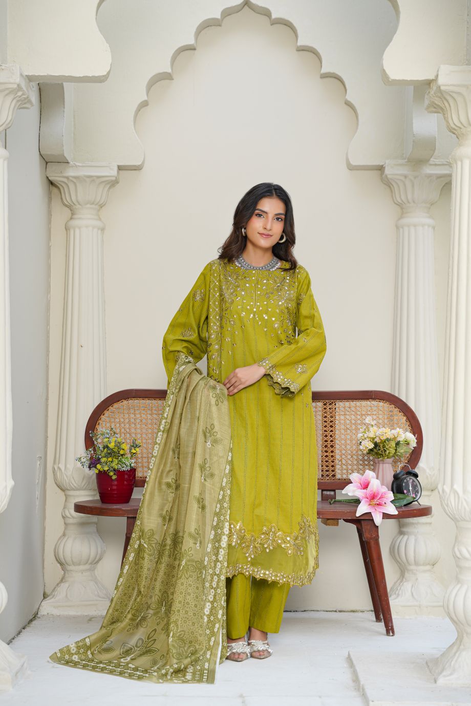 Best Selling - 3 PC Embroidered Suit