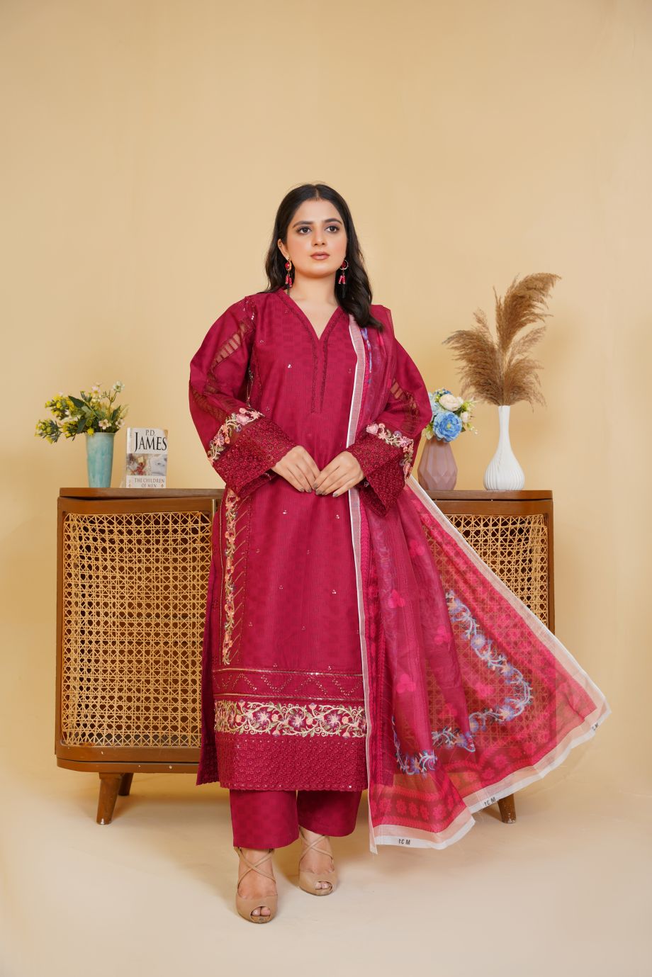 Best Selling - 3 PC Embroidered Suit