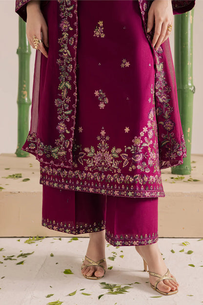 Luxe Plum Edit 3PC Embroidered