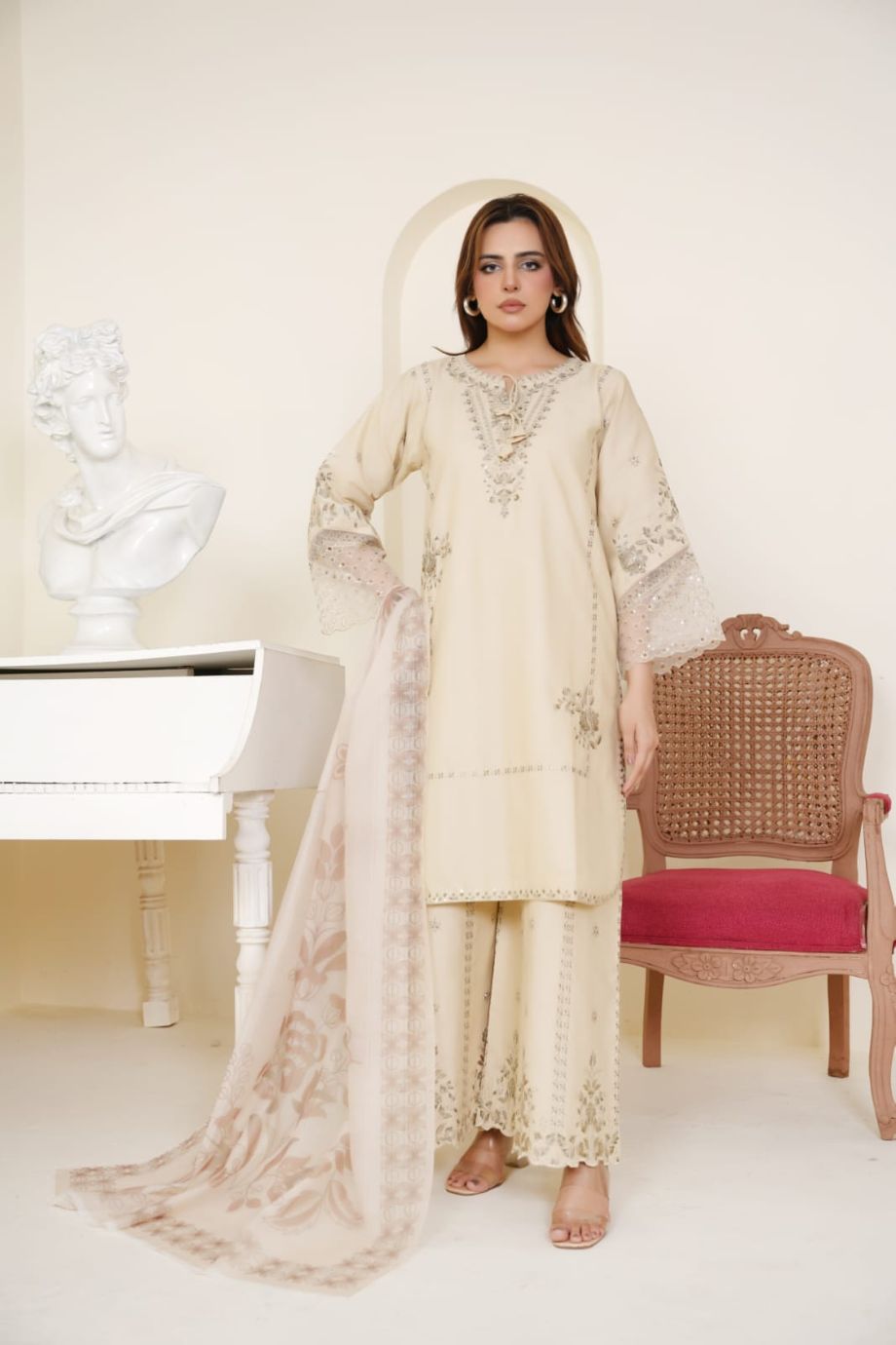 Best Selling - 3 PC Embroidered Suit