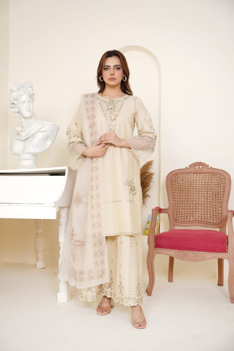 Best Selling - 3 PC Embroidered Suit