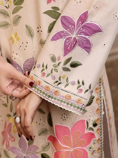 Summer Flora Appliqué 3PC Embroidered